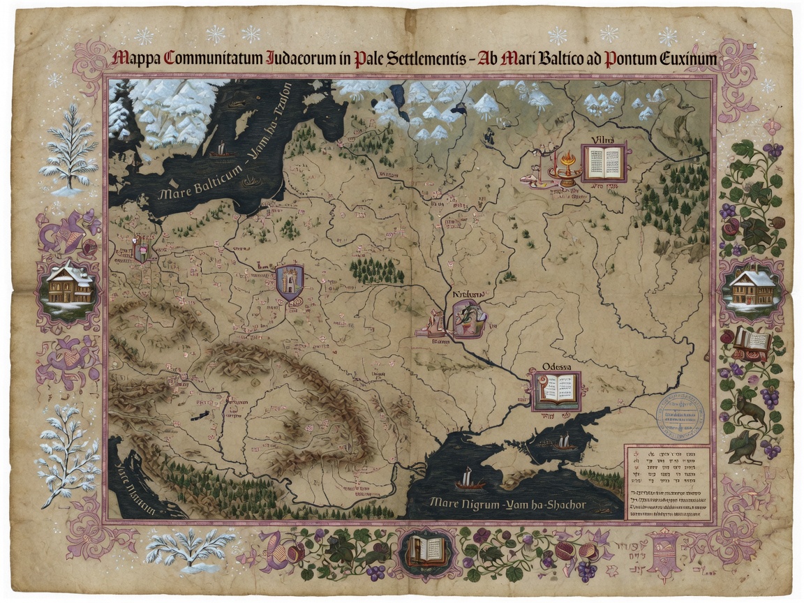 Map of Jewish communities across Eastern Europe